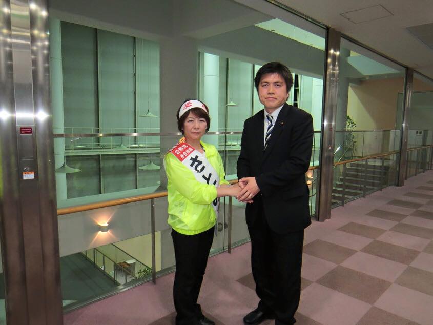 伊丹市議選・さとみ孝枝候補の応援に