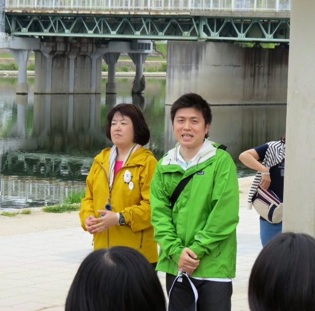 武庫川で伊藤たかえさんとウォーキング