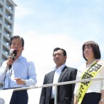 160702阪神尼崎駅で伊藤たかえ候補の街頭演説③