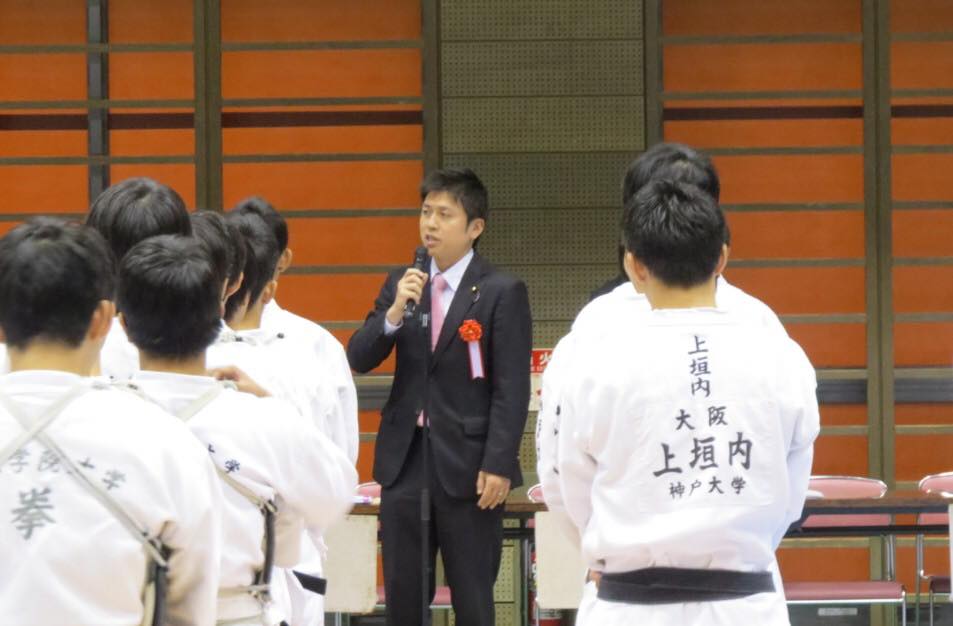 空手、日本拳法の大会に参加