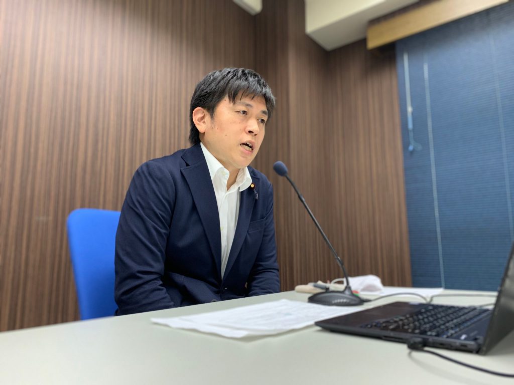 青年党員とオンライン懇談会