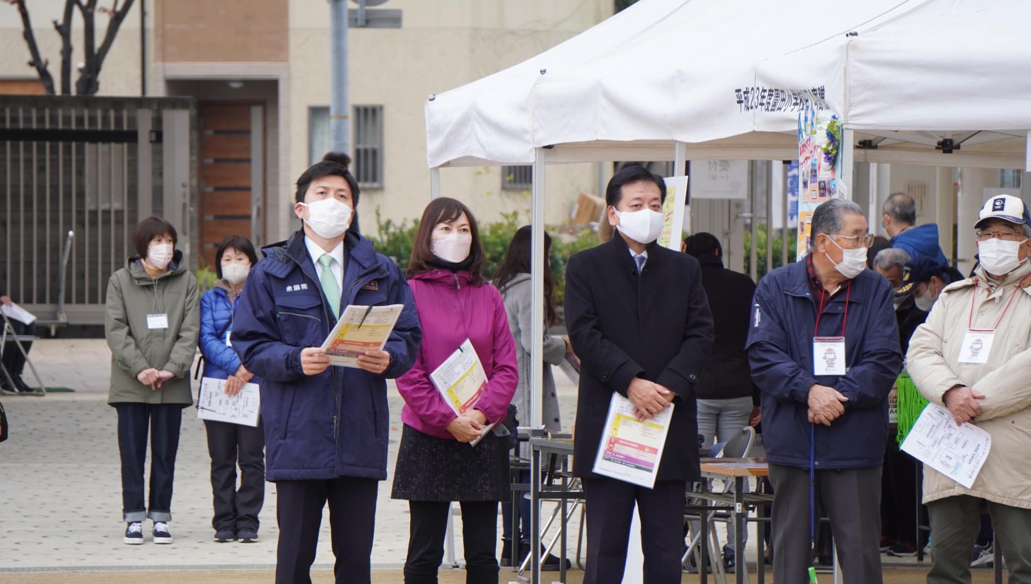 園田小の防災訓練に参加