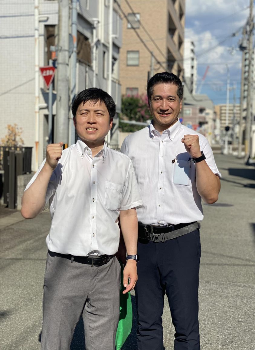 小泉県会議員と一緒に訪問活動